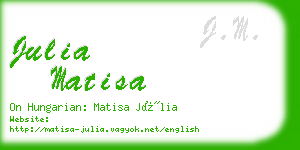 julia matisa business card